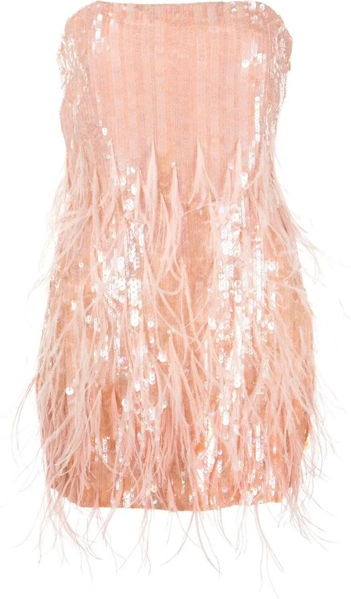 Anastasia sequin-embellished strapless dress
