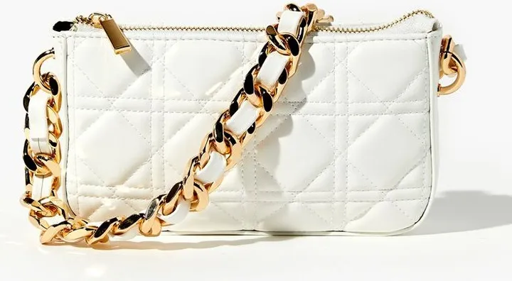 Quilted Baguette Shoulder Bag