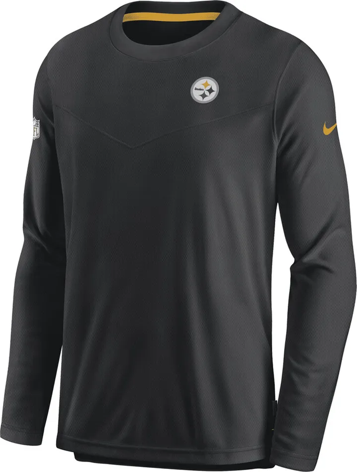 Nike Men's Dri-FIT Lockup (NFL Pittsburgh Steelers) Long-Sleeve Top in Black