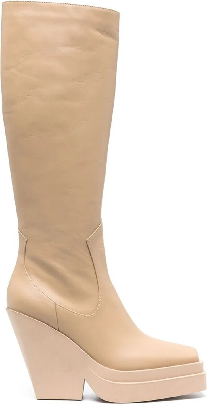 Square-Toe 125mm Platform Boots