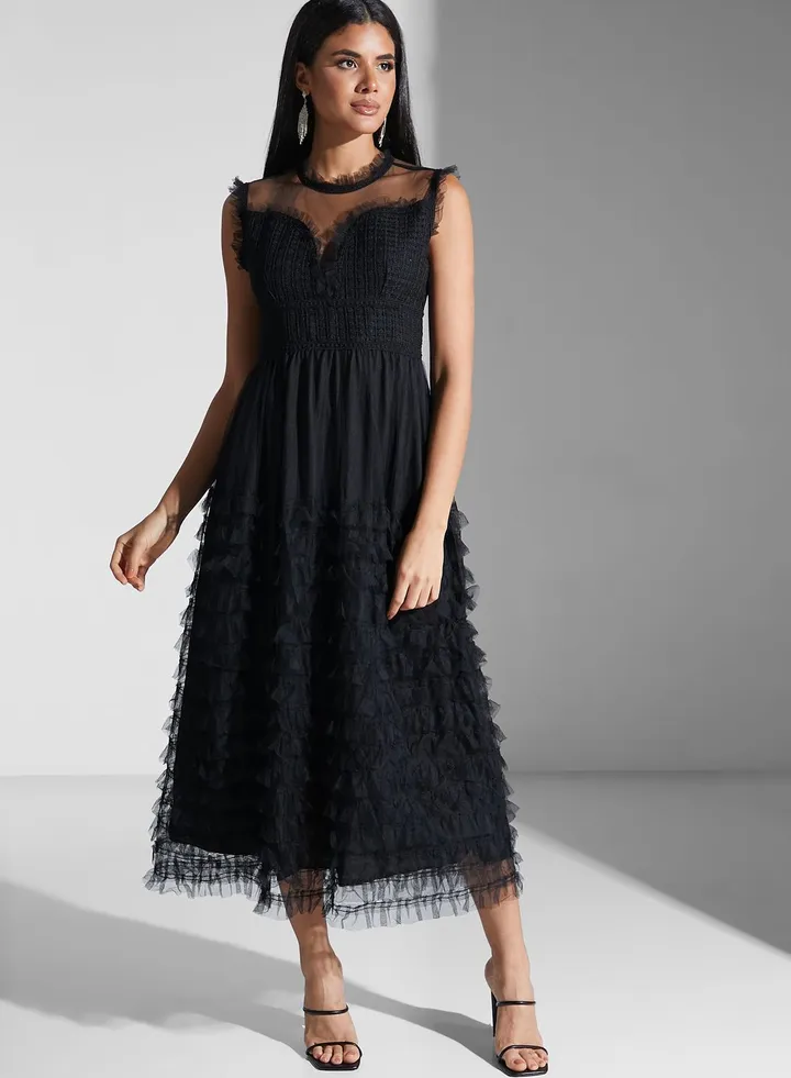 Layered Ruffle Dress