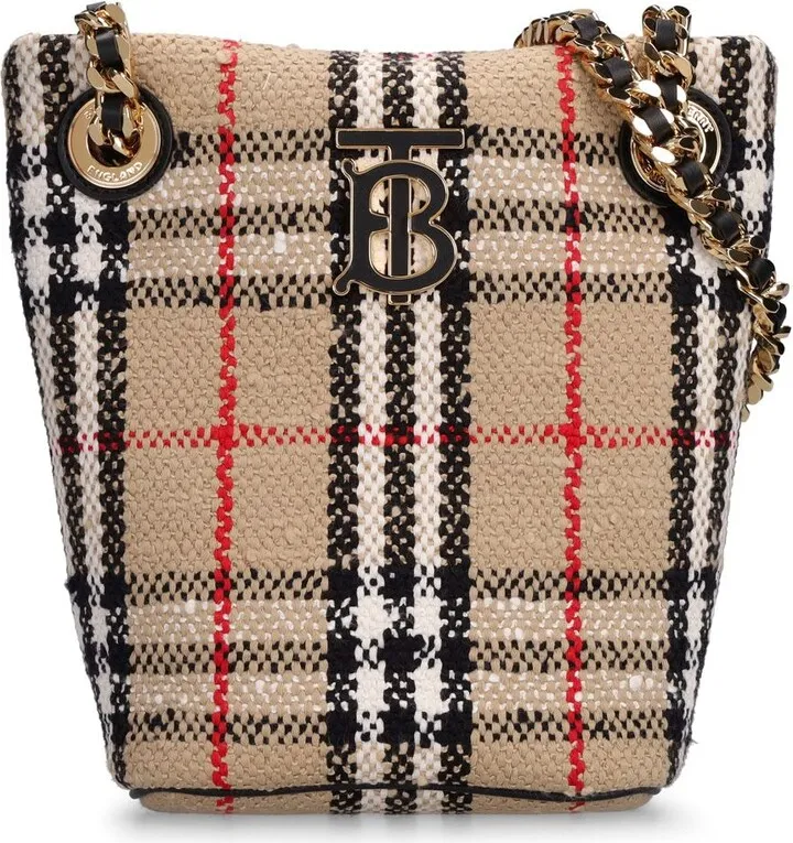 Mini Lola cotton & wool bucket bag