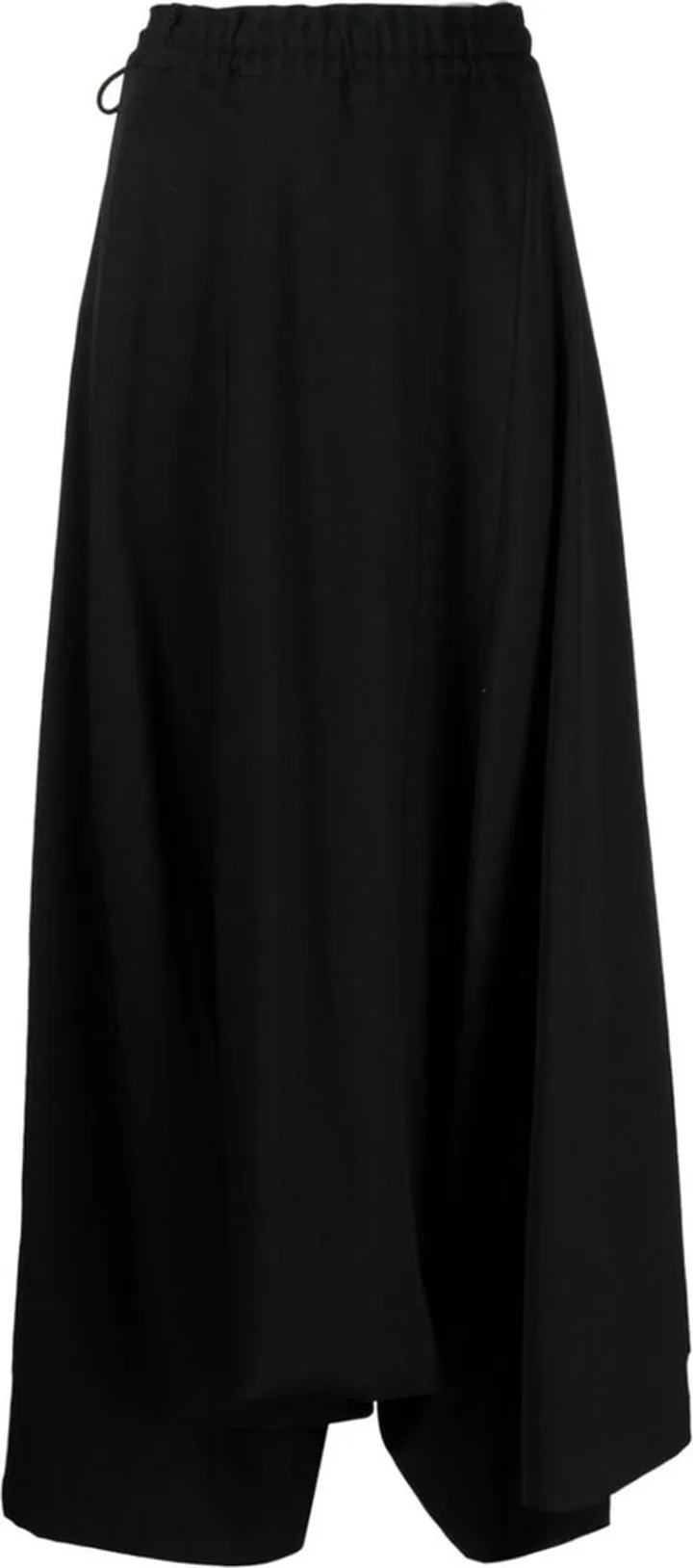 Cropped Pleated Wool Trousers