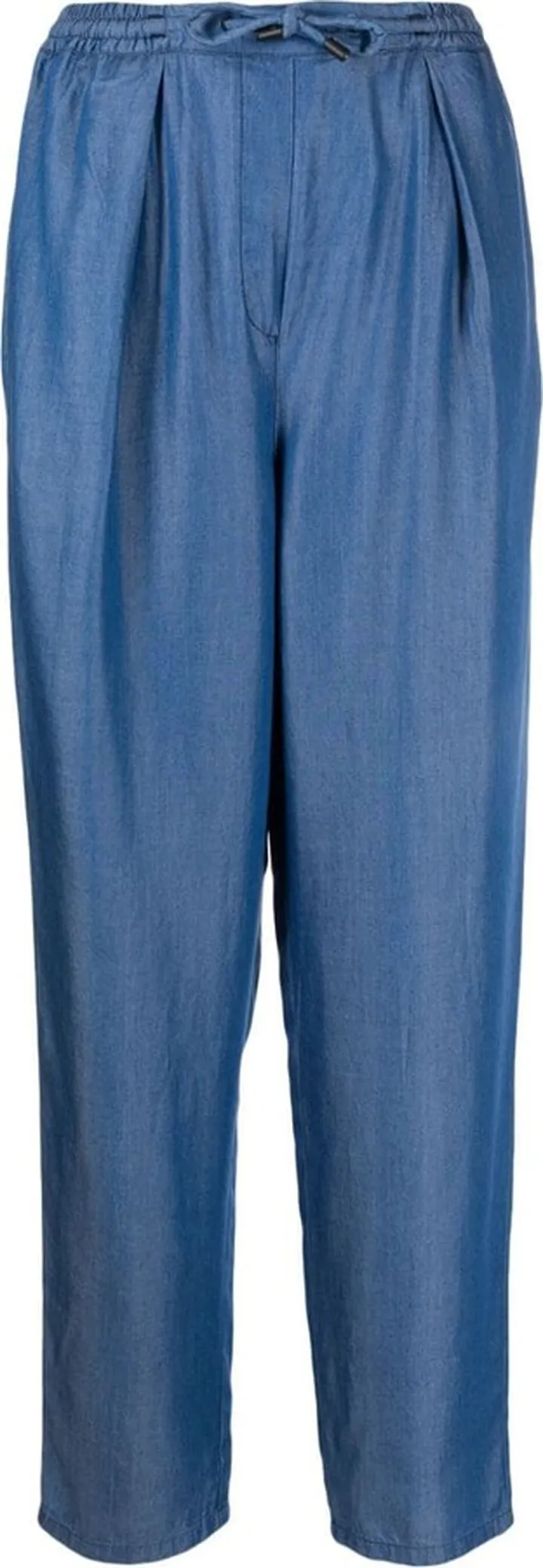 High-Waist Drawstring Trousers