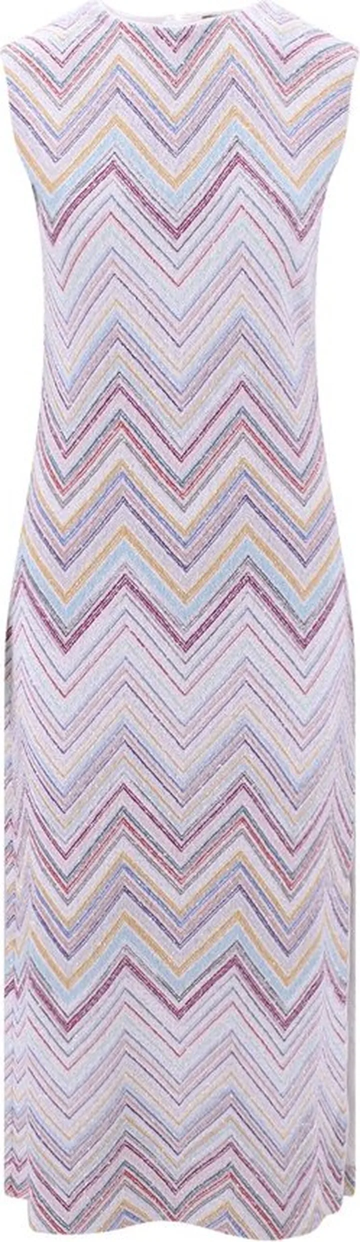 Missoni Zigzag Pattern Sleeveless Knitted Midi Dress
