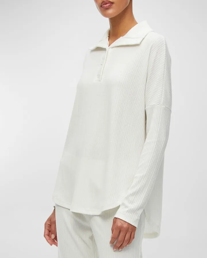 Luca Collared Long-Sleeve Top