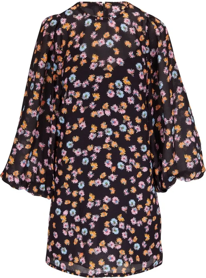 Floral-Print Midi Cotton Dress