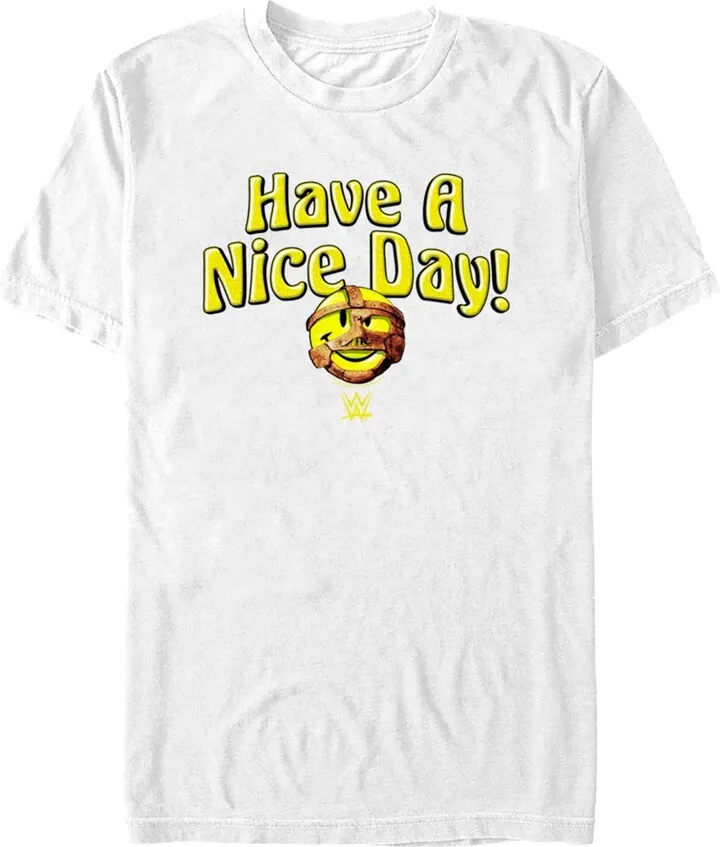 Men's WWE Mankind Have a Nice Day Logo T-Shirt - White - 3X Large