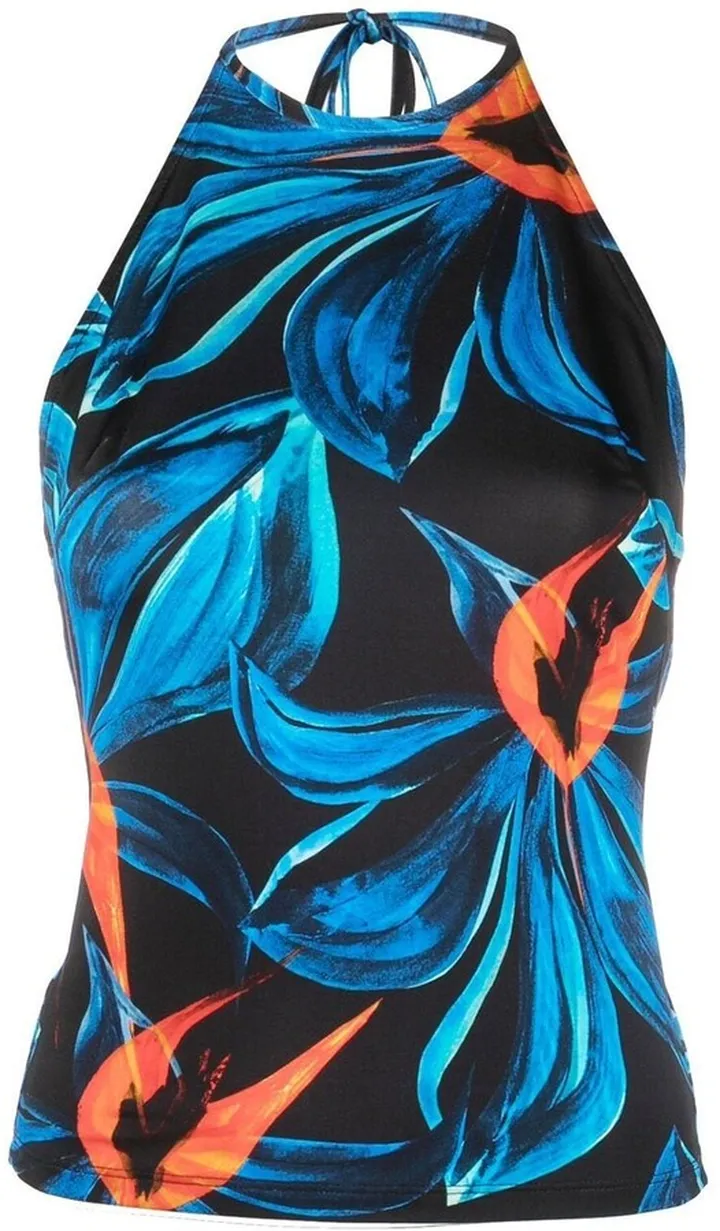 Floral-Print Halterneck Top