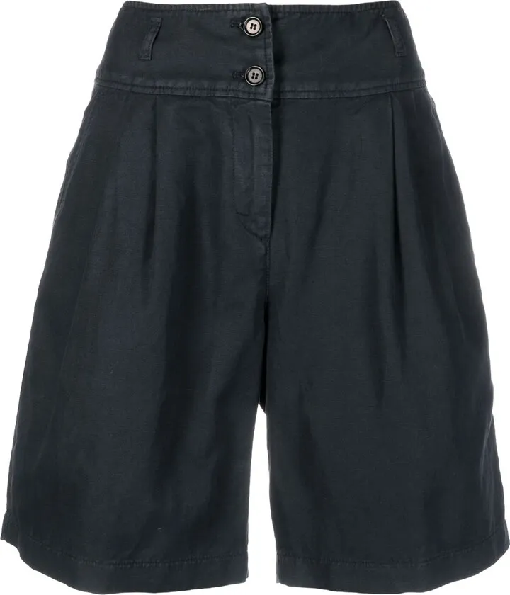 pleat-detail Bermuda shorts