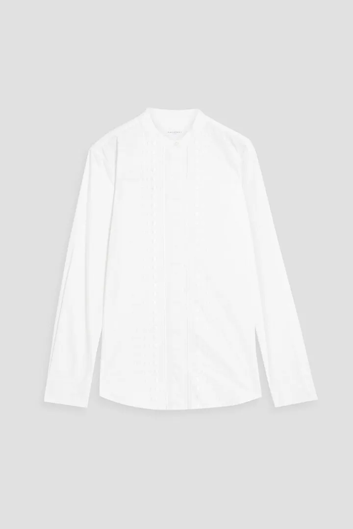 Cherine embroidered cotton-poplin shirt