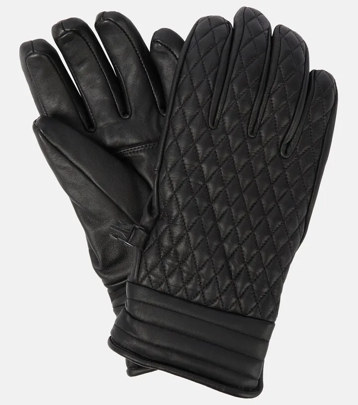 Athena quilted leather gloves