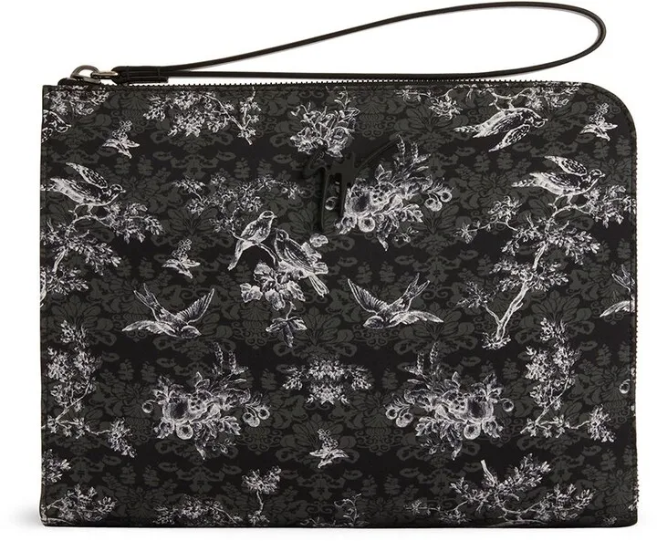Fabian botanical-print clutch bag