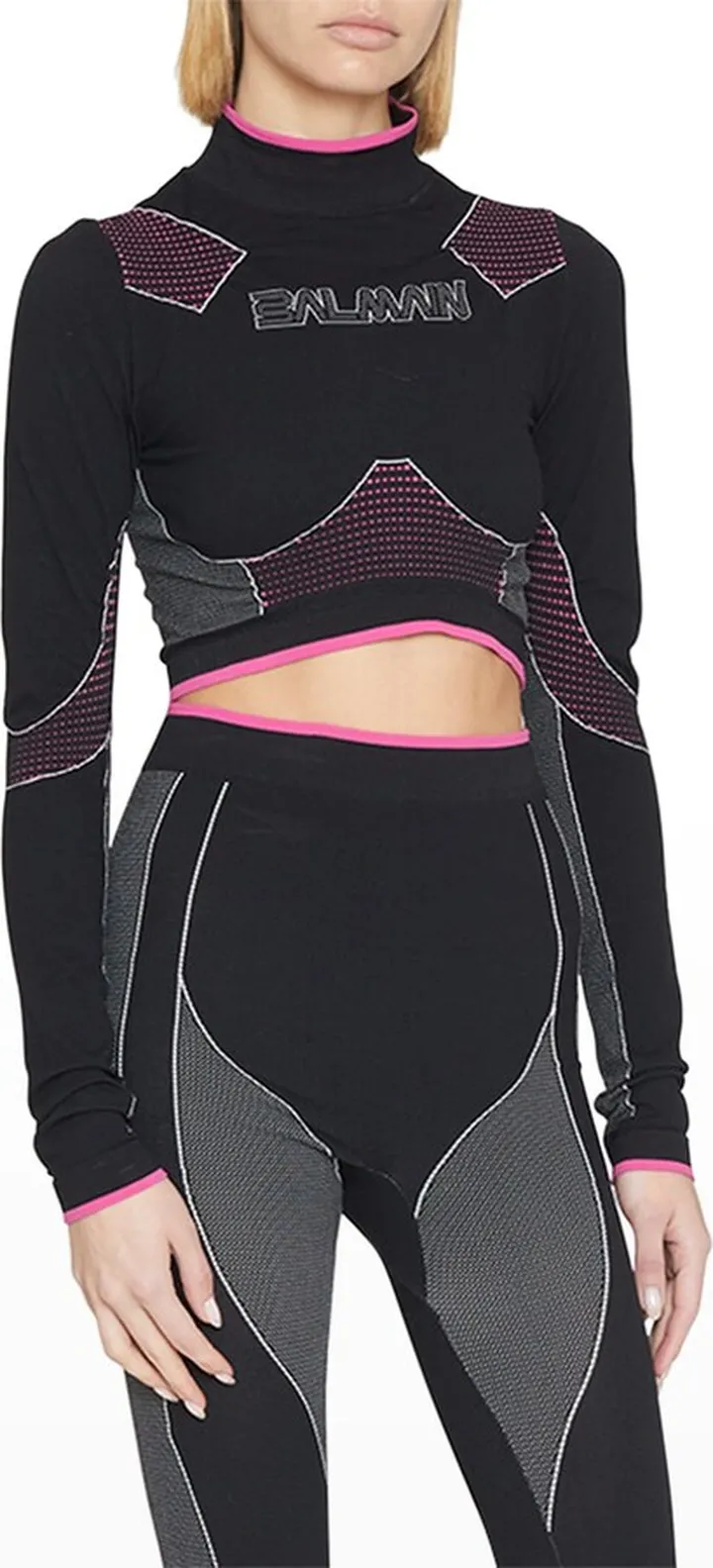 Logo Bustier Seamless Jersey Crop Top