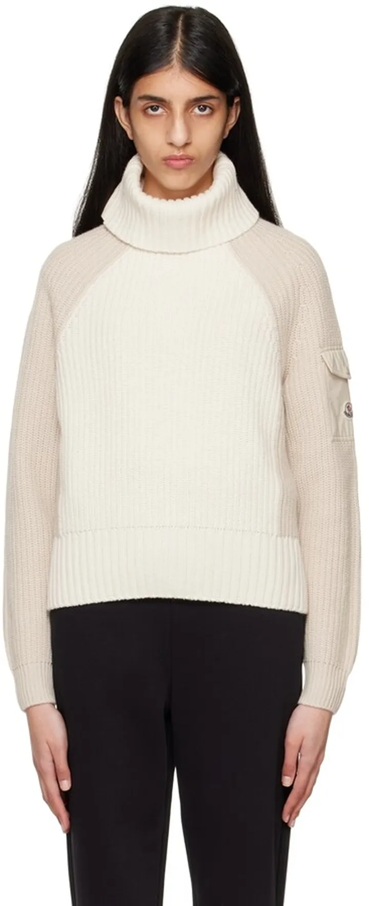 Moncler Beige Rib Turtleneck