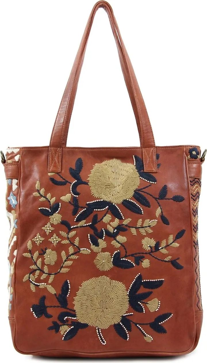 Old Trend Women's Flora Soul Hand-Embroidery Tote Bag