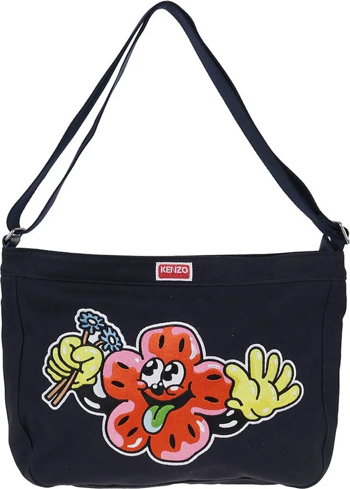 Kenzo Logo Patch Zipped Shoulder bag