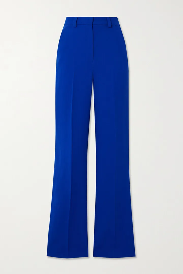 David Koma - Wool-crepe Straight-leg Pants - Blue