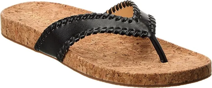 Jack Rogers Tess Leather Thong Sandal
