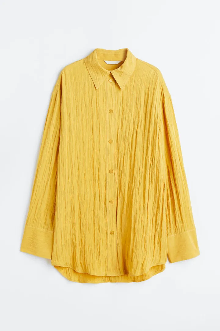 Crinkled Chiffon Shirt