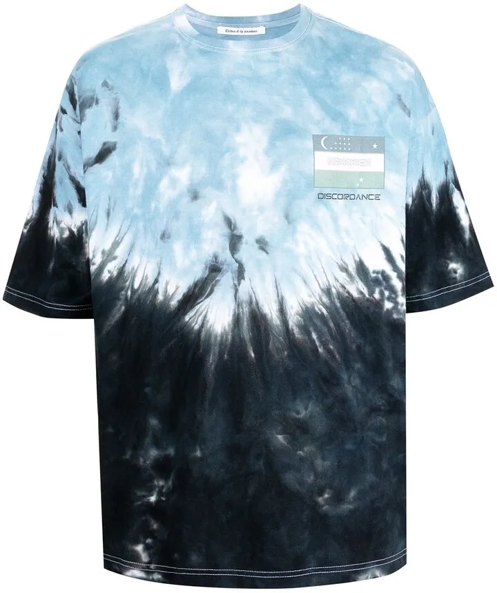 tie dye-print short-sleeved T-shirt