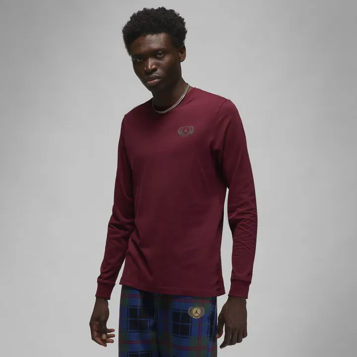 Men's Jordan Holiday Long-Sleeve T-Shirt in Red