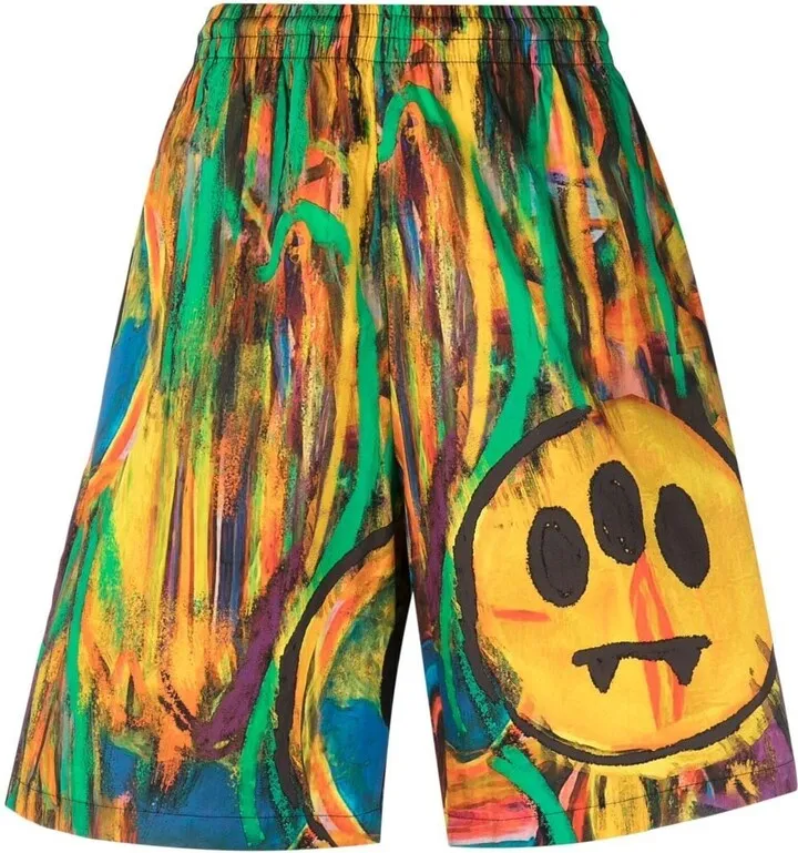 Hand-Painted Logo Shorts