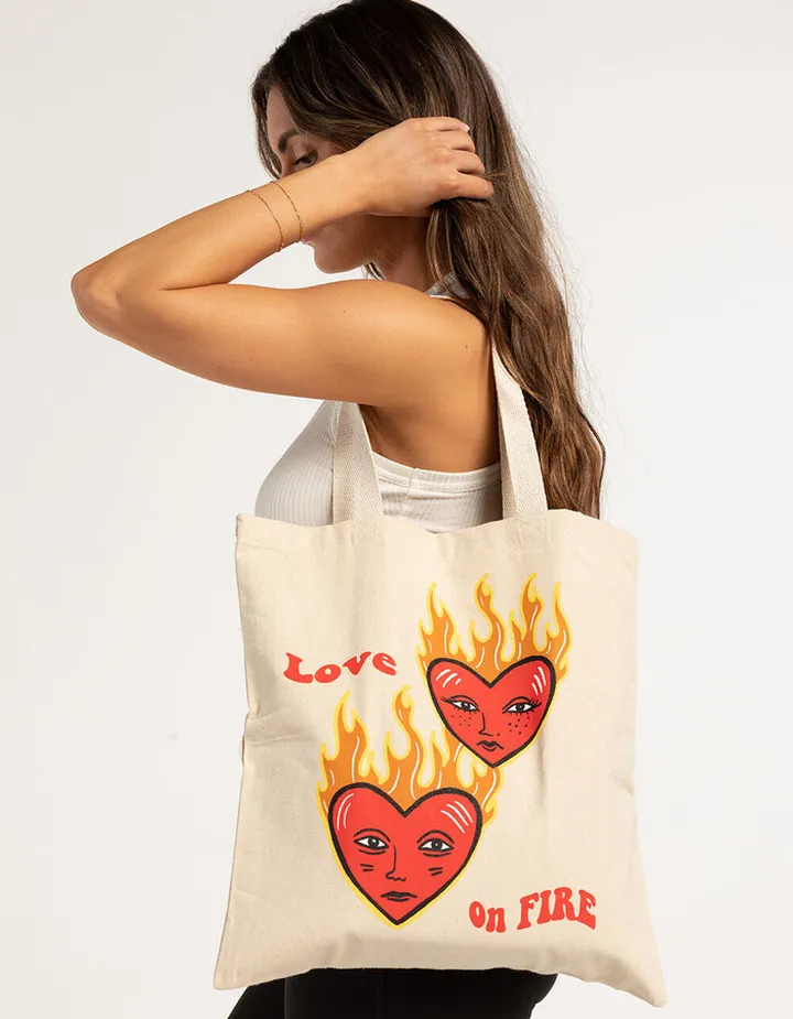 FULL TILT Love On Fire Tote Bag