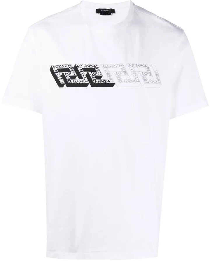 Greca-print logo T-shirt