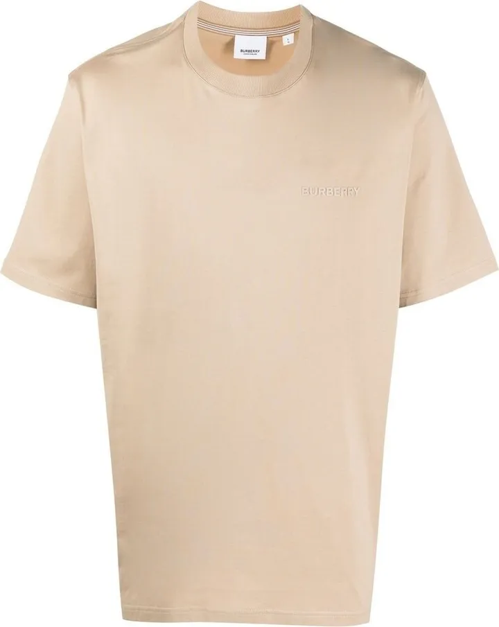 Beige Logo-Print T-Shirt