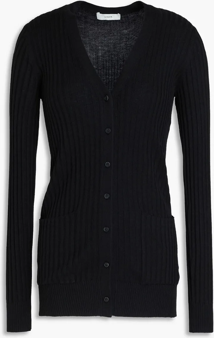 Ribbed-knit cardigan