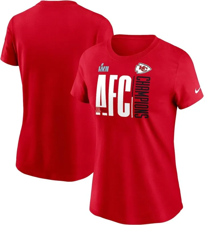 Women's Nike Red Kansas City Chiefs 2022 Afc Champions Iconic T-shirt