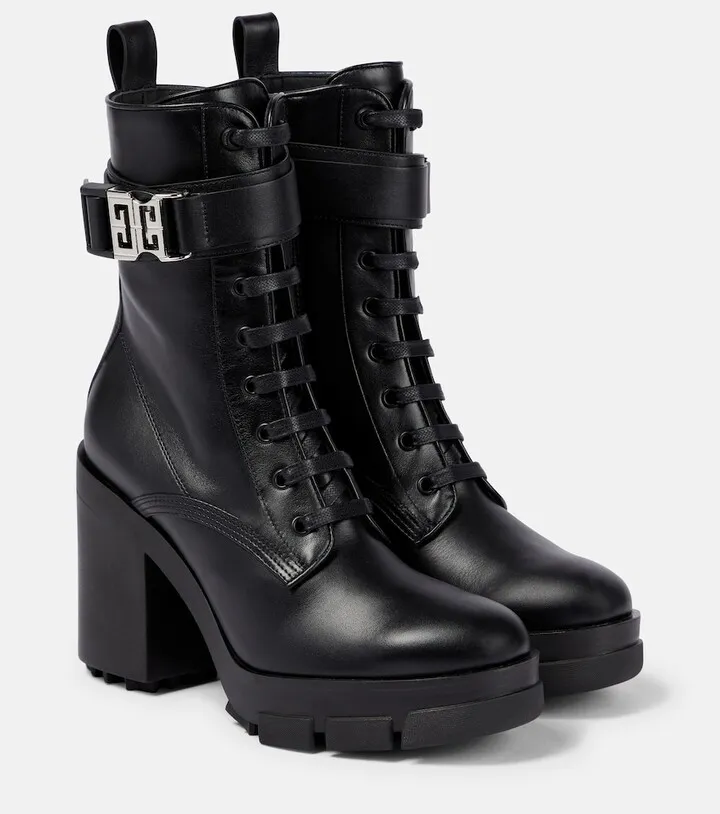 Terra leather lace-up boots