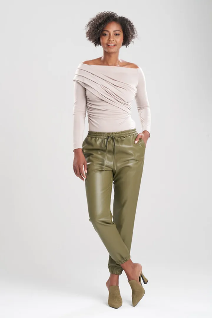 Vegan Luxe Leather Jogger Pants