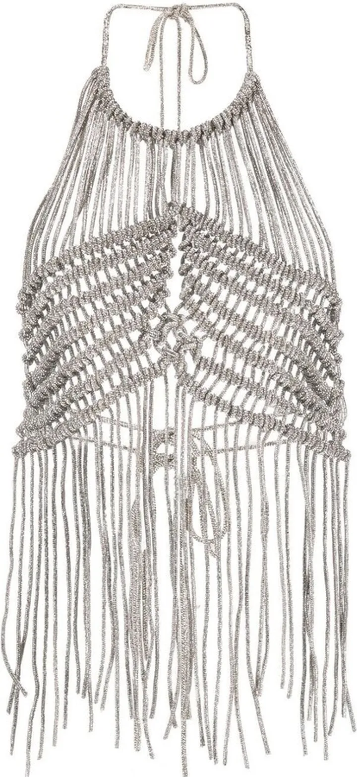 Halterneck Crochet-Chain Top