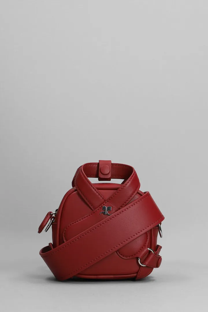 Hand Bag In Bordeaux Leather