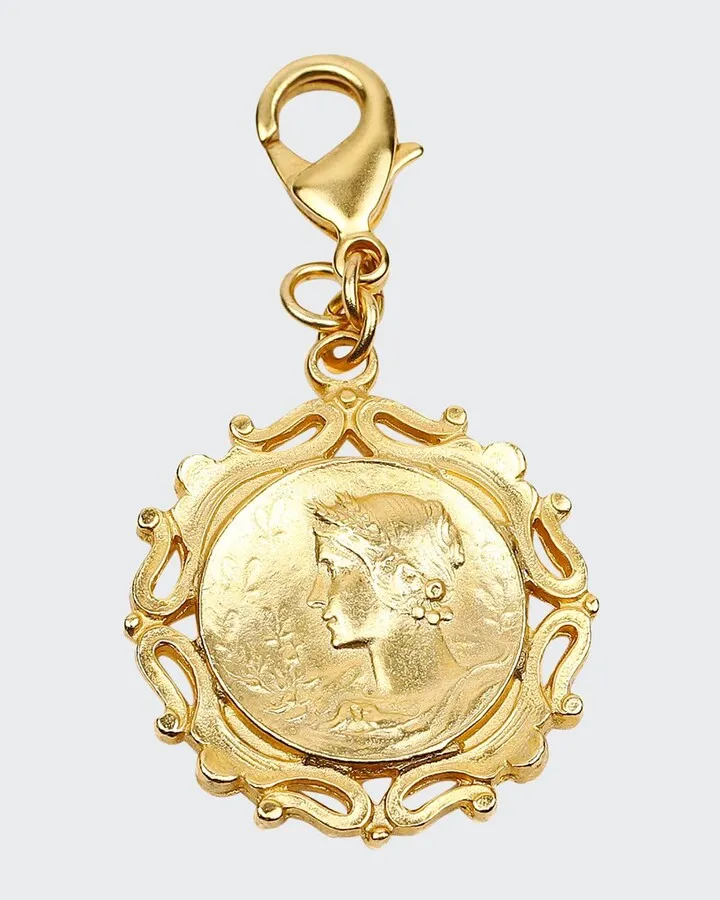 Roman Coin Chain Locket Charm