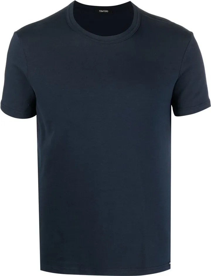 crew-neck stretch-cotton T-shirt