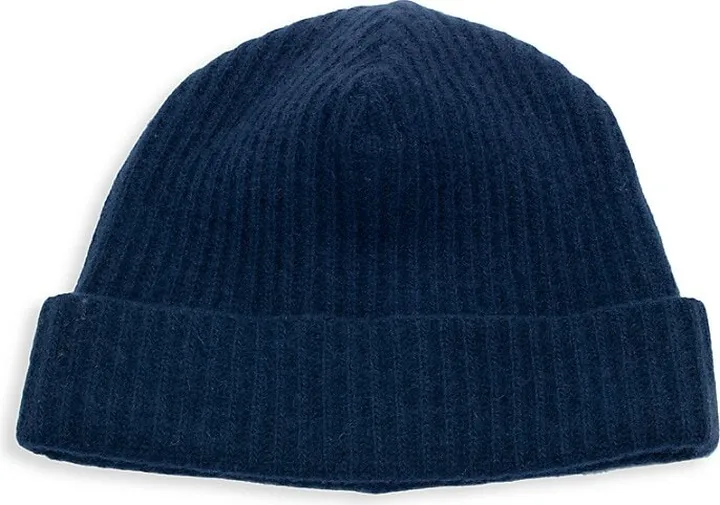 Ribbed Cashmere Beanie