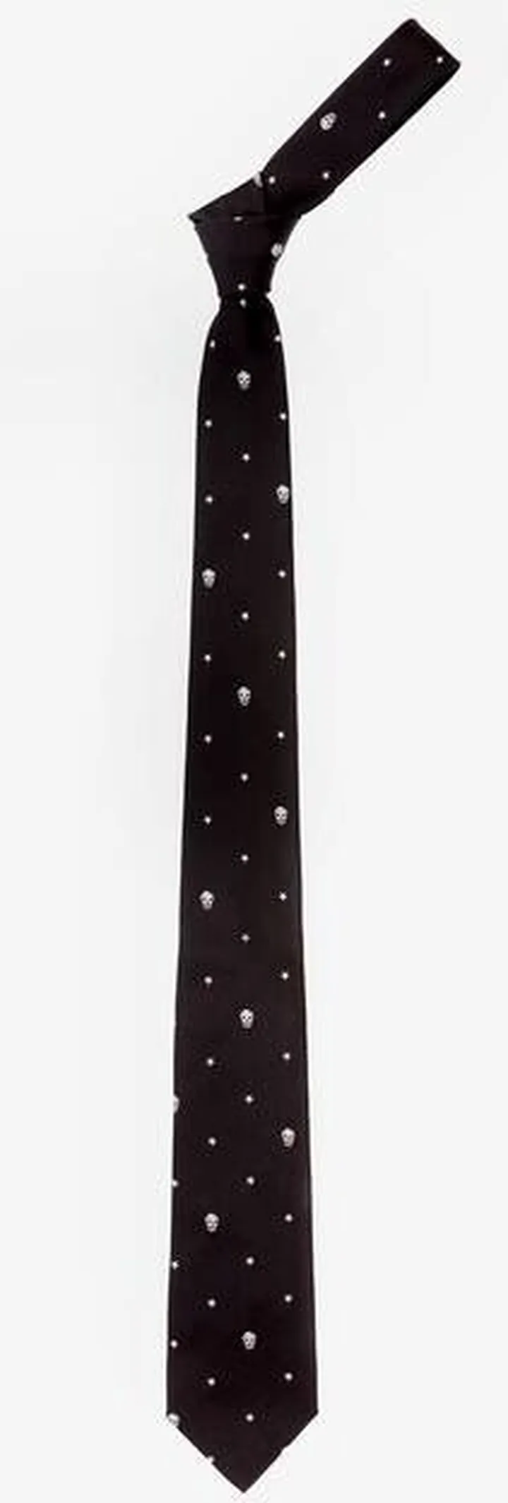 Men's Star And Skull Tie In Black