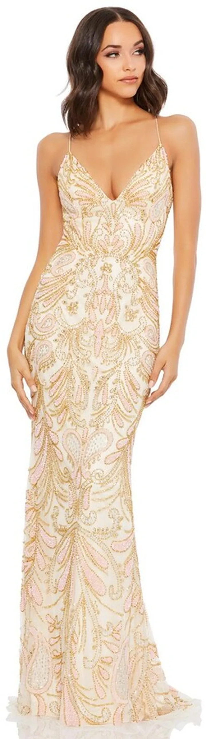 Bead Sheath Gown