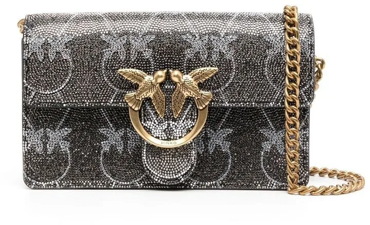 Love Birds rhinestone crossbody bag