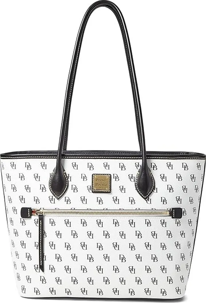 Dooney & Bourke Gretta Tote (White) Handbags