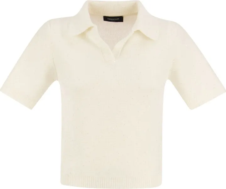 Polo Shirt With Sequins
