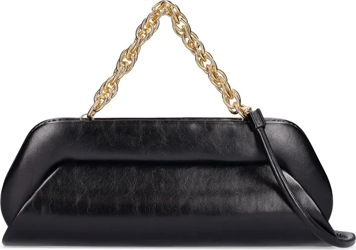 Dioni faux patent leather shoulder bag