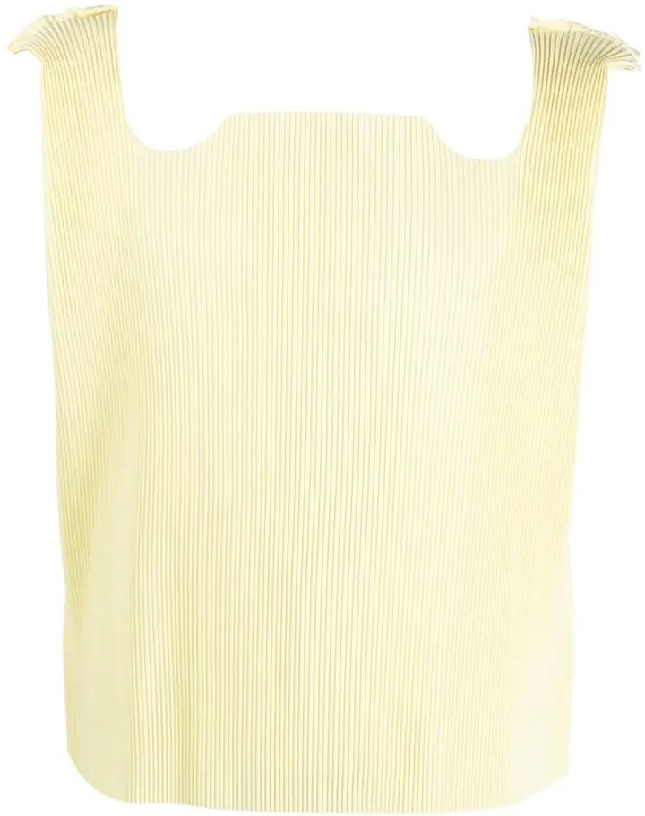 cut-out ribbed tank T-shirt