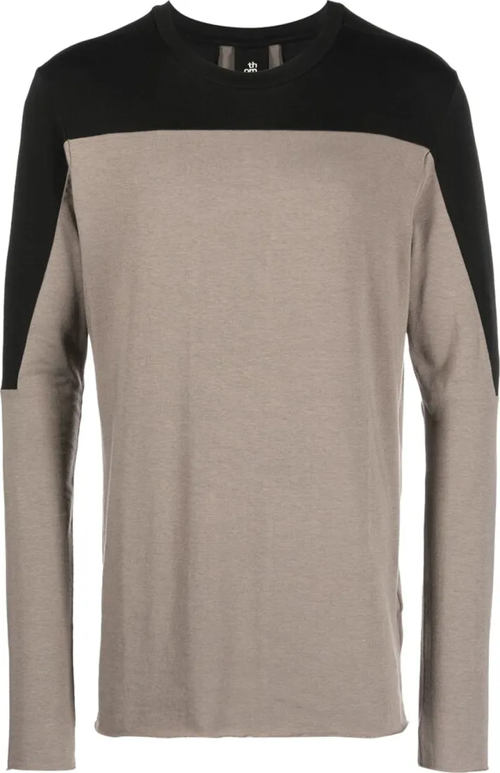 two-tone long-sleeve T-shirt
