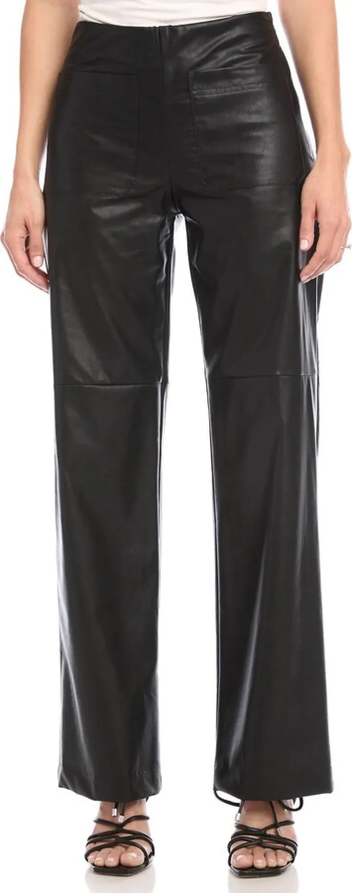 Faux Leather Pant in Black