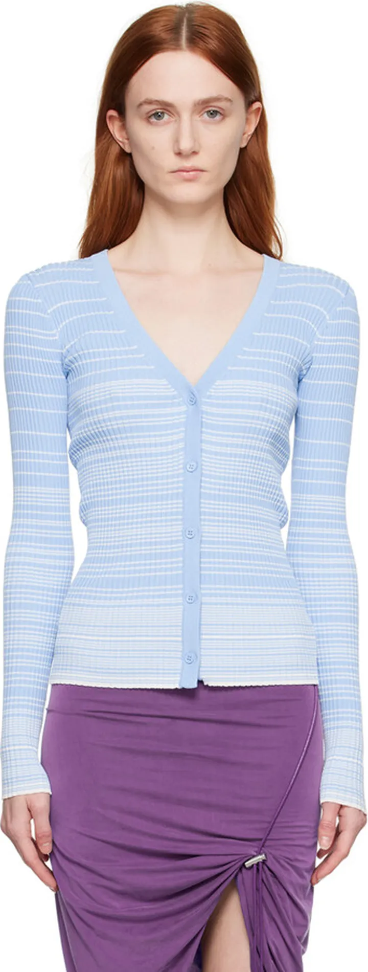 Staud Blue Cargo Cardigan