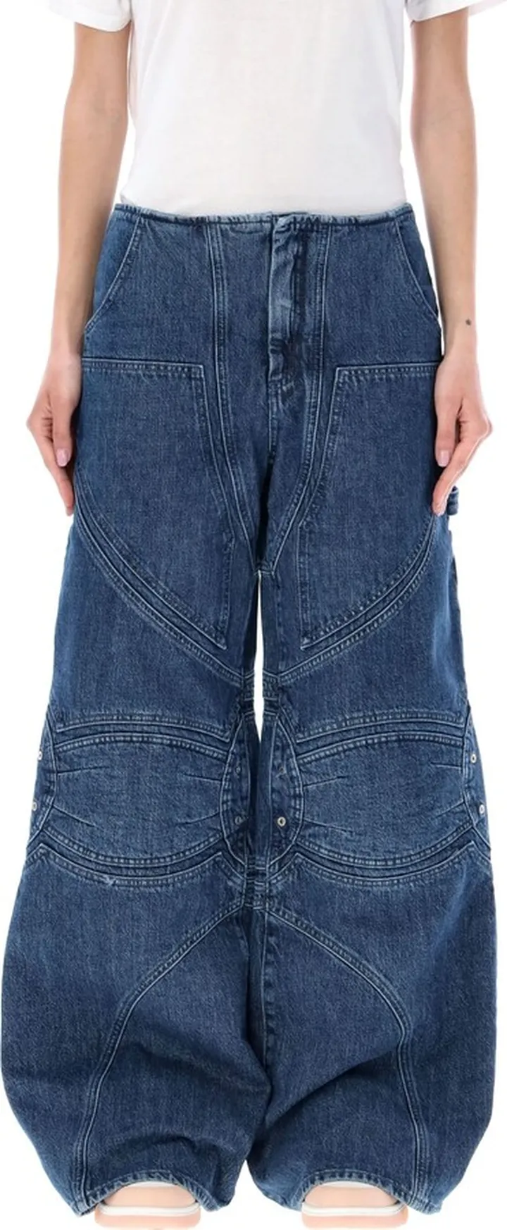 Motorcycle Low Waist Denim Pant